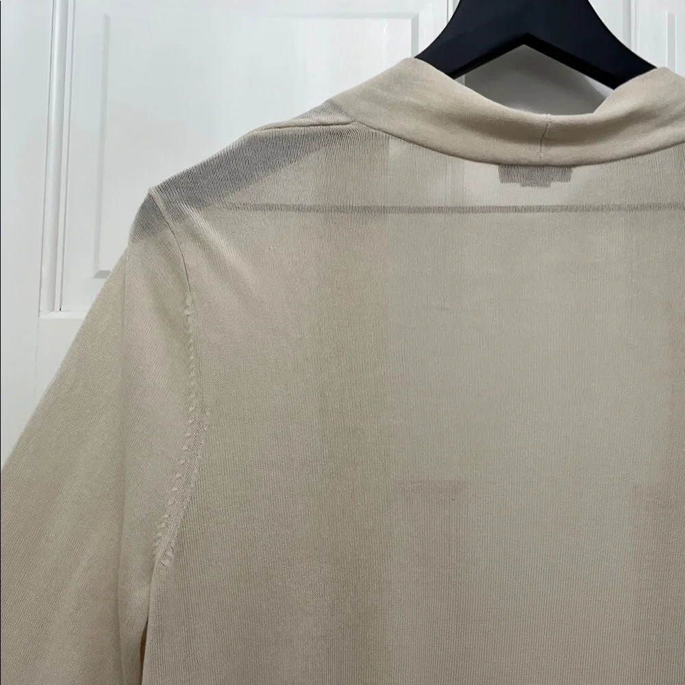 J. Jill Wearever Collection Cream Lightweight Knit Open Cardigan - Size Medium